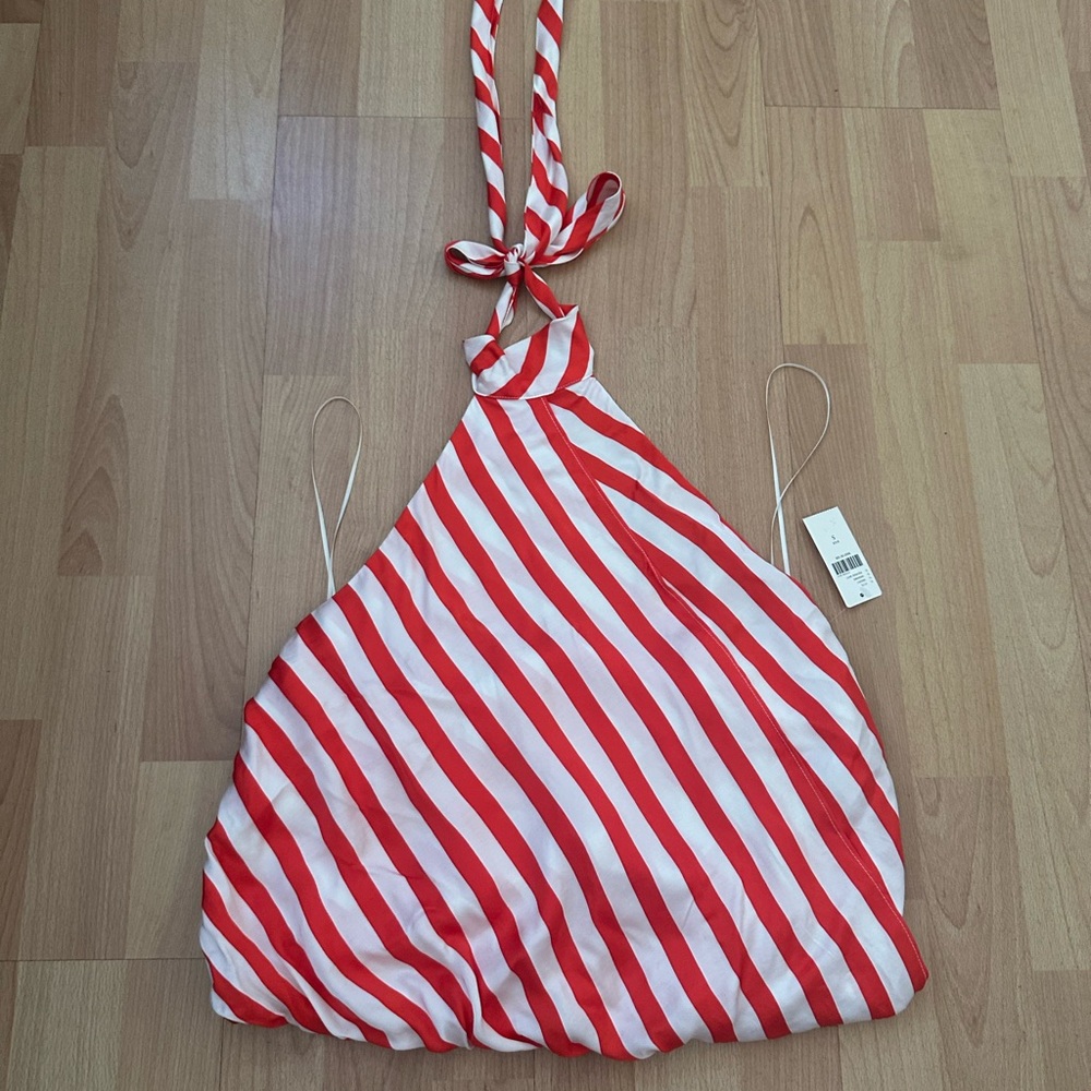 Anthropologie Red and White Striped top